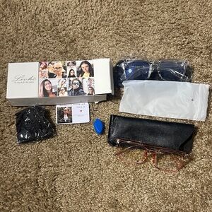 Stylish clear and Pink Blue Light glasses Set